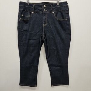 Torrid Jeans Womens 16R High Rise Skinny Dark Wash Cropped Stretch 697909‎